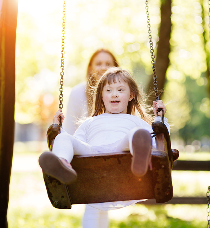 girl in swing