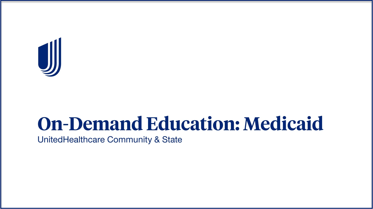 On-Demand Education: Medicaid video still
